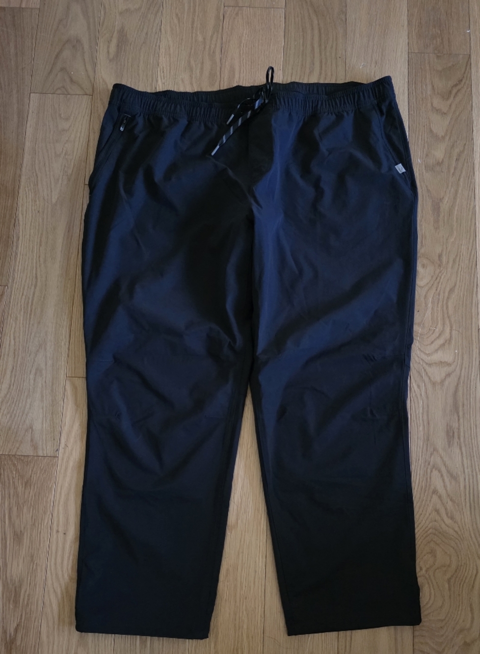 L.L. Bean Men's Multisport Pants Black Pull On Elastic Waist Draw String Hiking - Picture 2 of 4